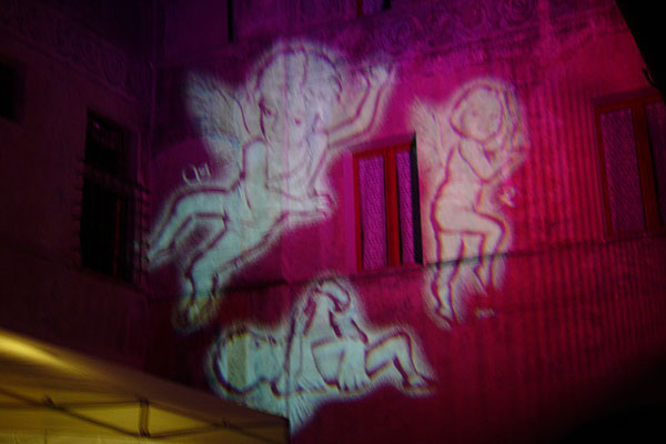 Cherubini illustrazioni proiettate Scenes