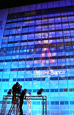illuminazione architetturale ubi banca brescia architectural lighting scenes for pr42 laserzag