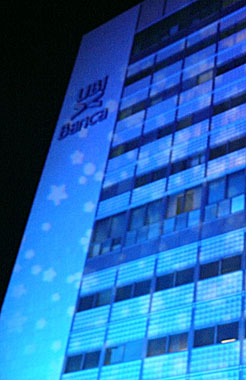 illuminazione architetturale ubi banca brescia architectural lighting scenes for pr42 laserzag