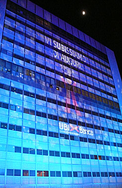 illuminazione architetturale ubi banca brescia architectural lighting scenes for pr42 laserzag