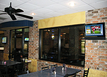 MediaZone esempio di allestimento in un Mexican Restaurant