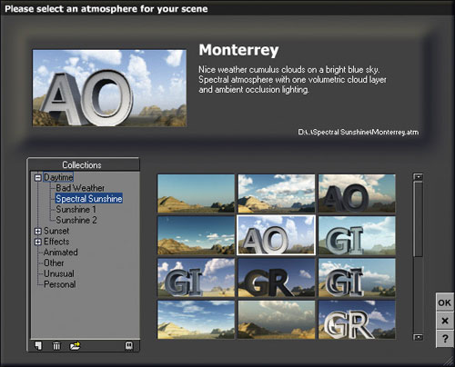 ozone interfaccia e-on software natural 3d laserzag scenes