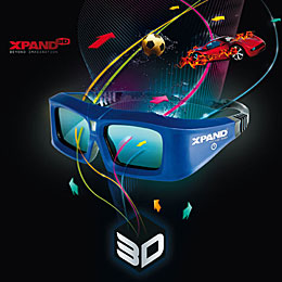 xpand cinema 3d dlp-link 3d ready vision occhiali 3d glasses vendita scenes milano italia
