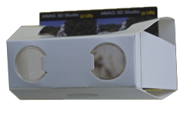 gadget visore stereoscopico di carta 3d scenes