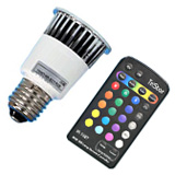 lampada faretto led leddy superstar rgb radiocomando scenes laserzag