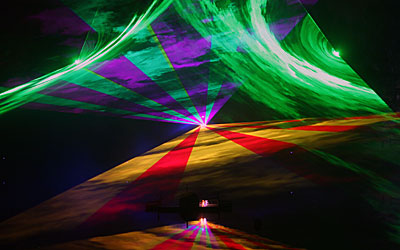 night show 2008 parco divertimenti mirabilandia laser luci video fuochi pirotecnici scenes laserzag