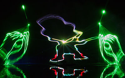 night show 2008 parco divertimenti mirabilandia laser luci video fuochi pirotecnici scenes laserzag