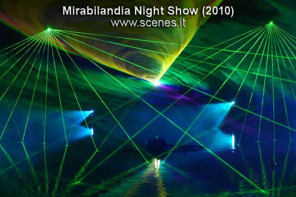 mirabilandia laser show night show 2010 luci video scenes