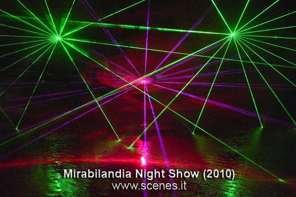 mirabilandia laser show night show 2010 luci video scenes