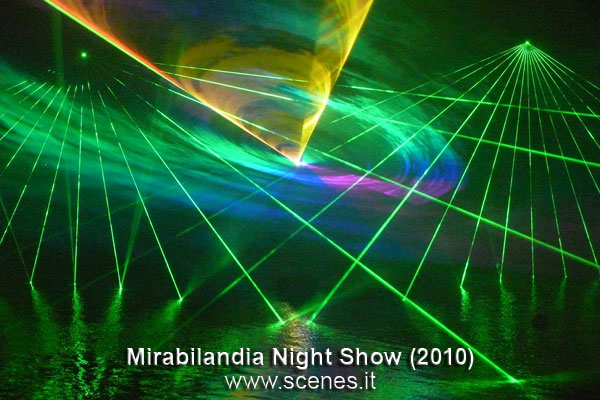 mirabilandia laser show night show 2010 luci video scenes