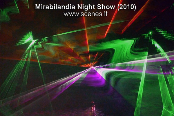 mirabilandia laser show night show 2010 luci video scenes