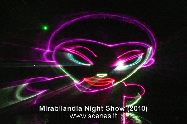 mirabilandia laser show night show 2010 luci video scenes