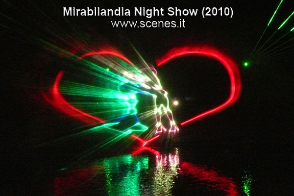 mirabilandia laser show night show 2010 luci video scenes